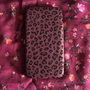 Purple cheetah wallet